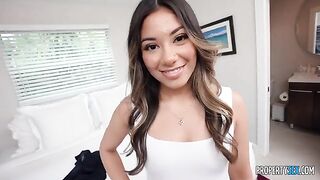 A girl is doing a blowjob for her nice boss in this hot POV video