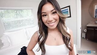 A girl is doing a blowjob for her nice boss in this hot POV video