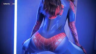 First time with latex cosplay, getting fucked as Spider-Man’s girlfriend in Part 1