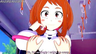 Deku fucks Ochaco in a steamy MHA scene