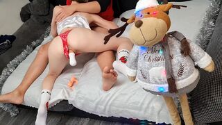 She knows how to show him she wants a real threesome, but with a toy first
