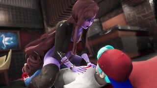 The boyfriend of a girl cheats on her with her busty mom in this steamy FNF mod