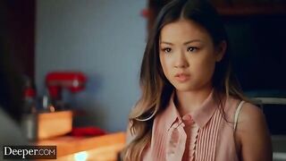Two cute girls Lulu Chu and Gianna Dior enjoy a thrilling threesome