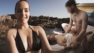 A stunning German girl is eager for intense action on her vacation