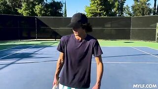 The girl showed her boyfriend her slim figure from the first view