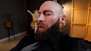 The blowjob should be as gentle as possible. Otherwise, the cock will bounce out