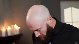 The blowjob should be as gentle as possible. Otherwise, the cock will bounce out