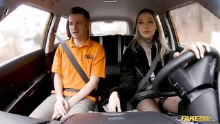 She's thinking of an exam, but the guy is thinking of sex