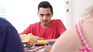 The secrets of family wellbeing are discussed at the table