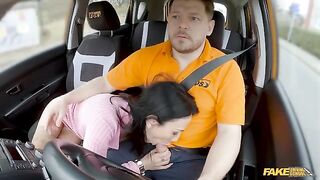 The girl is clearly trying to seduce the madam in the car