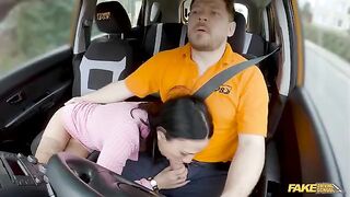 The girl is clearly trying to seduce the madam in the car