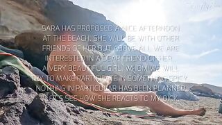 Two hot girls almost got caught jerking on the beach