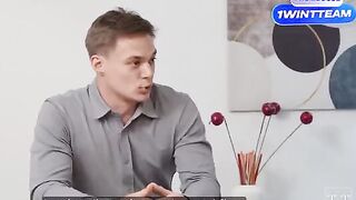 The hot secretary is getting fucked in the office