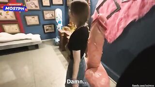 A sexy student was seduced by a guy with a big cock