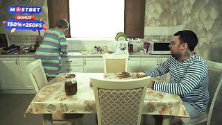 A guy fucked his brother's pregnant wife, a steamy Russian scene