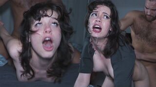 The slut gets a rough pussy fuck and she loves it very much