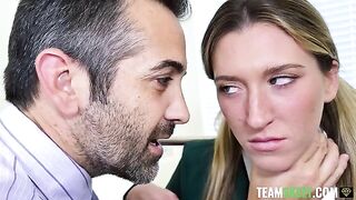 The principal called the teacher and student to his office