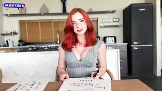 Redhead student fucked by her Russian teacher in a steamy session