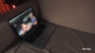 Watching porn on Pornhub made her so horny she was willing to try anal with me