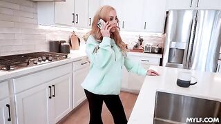 The bimbo is having a good day and she enjoys it