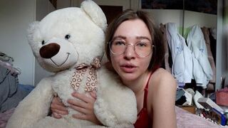 A young German schoolgirl has an intense squirting orgasm