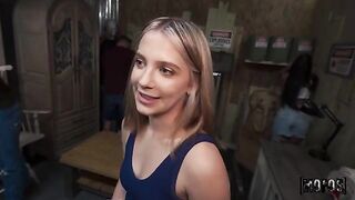 A cute girl sucked the guy's cock until the last drop
