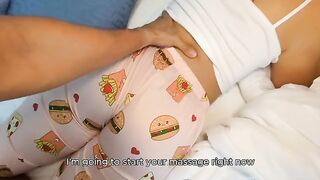 Her ass is gorgeous in those pajamas! - Hot MILF action