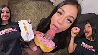 The man made a cream for the girl’s pussy, but she got a dick