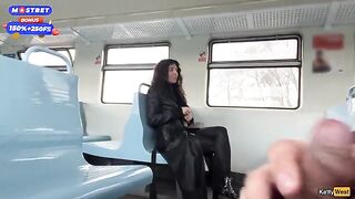 Stranger blew me on the train and I finished with a cumshot
