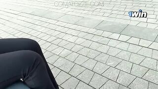 The guy shows his cock to the girl and offers her sex