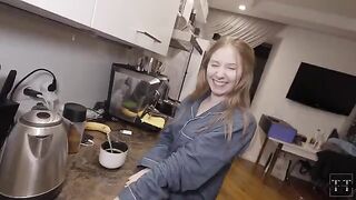 Mila Pie has sex instead of coffee in the morning