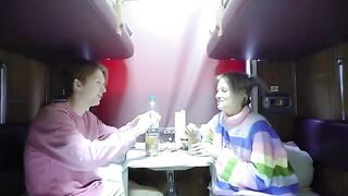 A girl got a good look at the compartment, it was an unforgettable experience