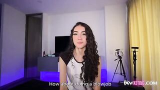 The cute Latina passionately has sex and swallows the cum