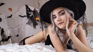 A cute witch is waiting for the magical and impressive sex