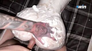 The girl demonstrates her skills in various intimate positions on TikTok
