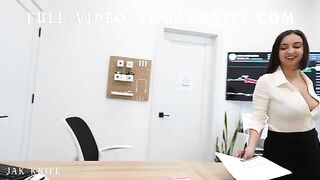 The girl received a pleasant sex surprise at work