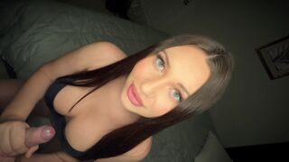 You show what you've learned in blowjob class with a steamy session