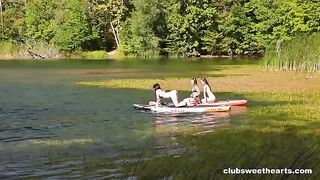 Lesbians fuck each other in the pussy in the park, it's normal