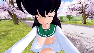 Kagome Higurashi gets her pussy railed in a passionate anime scene