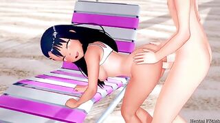 Hentai Beach fucking with Nagatoro and her amazing big boobs