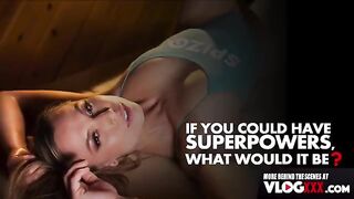Aidra Fox gets pounded on the table in this steamy massage interview BTS
