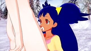 Iris, the Pokémon trainer, gets her pussy pounded in an intense hentai scene