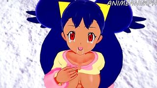 Iris, the Pokémon trainer, gets her pussy pounded in an intense hentai scene