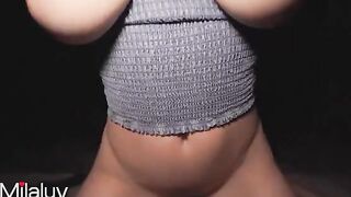 Sex in the neighborhood at night with a busty MILF