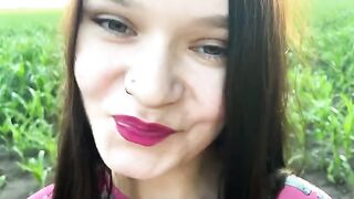 A hot chick is getting fucked in the cornfield, just like in the fantasies