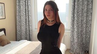 Will you find a surprise under my dress? - Thigh Job with Stepsister
