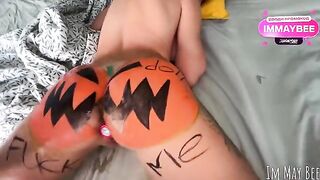 A slut was fucked hard in a rough Halloween session