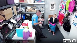 A cute girl had to have sex with her guard in the pussy