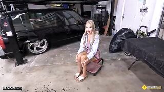 In the workshop, you can pay not only in cash, but also with your pussy
