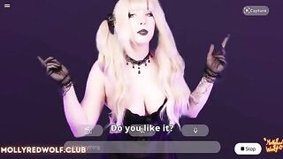 The blonde is fucked on a machine for Halloween